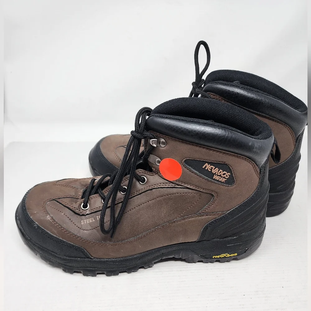 Nevados Evo Men's Steel Toe Work Boots Brown Foundation EV Size 11W‎